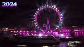 London Big Ben Chimes Real Life New Year 2024 Fireworks 🎆 [upl. by Enined]