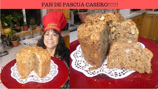 PAN DE PASCUA CASERO FACIL Y DELICIOSO CON NUECES ALMENDRAS Y MANI [upl. by Nalniuq]