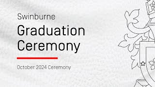 Swinburne Graduation 3 October 2024 1000am [upl. by Idnir159]