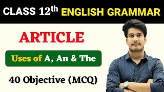 Article Class 12 Objective Questions  English Grammar Class 12 Objective mcq  Education Baba [upl. by Henriha]