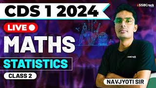 CDS 1 2024 Exam Maths Live  Statistics  Class 2 [upl. by Jesus]