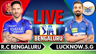 IPL 2024 Live RCB vs LGS Live Match  IPL Live Score amp Commentary  Bangalore vs Lucknow Live Match [upl. by Ayotol404]