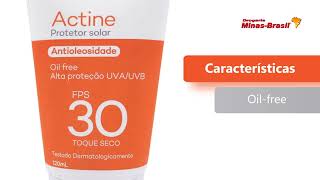 Protetor Solar Actine Fps30 120ml  Drogaria Minas Brasil [upl. by Christoffer]