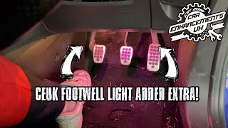 CEUK FOOTWELL LIGHT INSTALL  FIESTA ST180 [upl. by Elocin55]