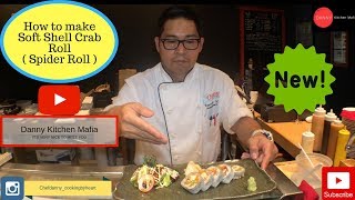 Soft Shell Crab Roll  Spider Roll   How to make sushi  DIY [upl. by Kriste]