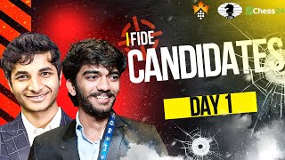 FIDE CANDIDATES 2024 DAY 1  ft Vidit Pragg Gukesh Vaishali Humpy [upl. by Annaeiluj]