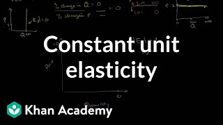 Constant unit elasticity  Elasticity  Microeconomics  Khan Academy [upl. by Norab]