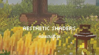 aesthetic shaders for minecraft pe 120 🌻🌦 support render dragon [upl. by Akemak]