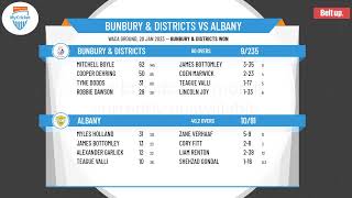 County Cricket Board  SCW A Section Round  Grand Final  Bunbury amp Districts v Albany [upl. by Ayekat]