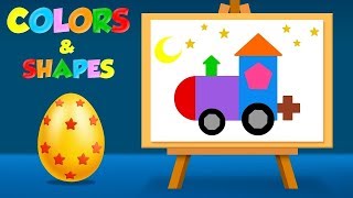 Learn Colors and Shapes with Coloring Pages  Colouring pages for Children [upl. by Emoreg474]