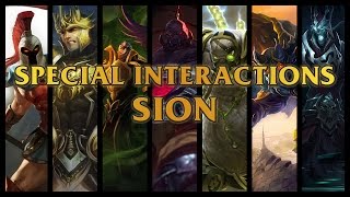 Sion Special Interactions Towards Jarvan Galio Swain Urgot Pantheon Karthus And Several Items [upl. by Inod]