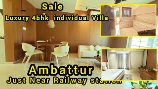 Luxury 4bhk individual Villa for sale in Ambattur [upl. by Carolann]