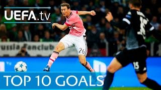 UEFA Champions League 201516  Top ten goals [upl. by Dolloff23]