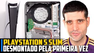 Playstation 5 slim DESMONTADO pela PRIMEIRA vez [upl. by Lleinad]