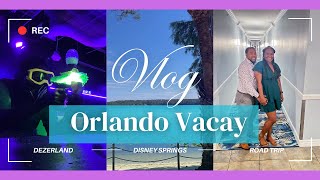 VLOG Orlando VACATION Road Trip with Friends  Dezerland  Grand Beach  Disney Springs [upl. by Acire]