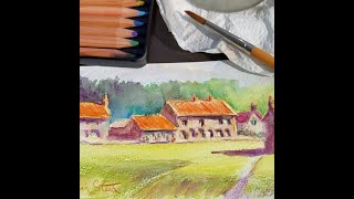 Colinsteedart How to use watercolour pencils Sketching in Yorkshire [upl. by Mourant]