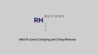 Mini Fit Junior Crimping and Crimp Removal Tutorial [upl. by Loss188]