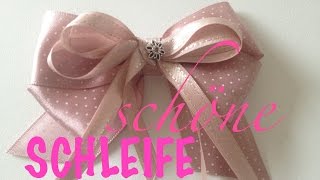 SCHLEIFE aus BÄNDERN TUTORIAL Annas Perlen [upl. by Nya929]