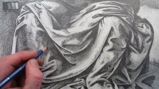 How To Draw Fabric Folds Drawing based on Leonardo da Vinci [upl. by Gilberto656]