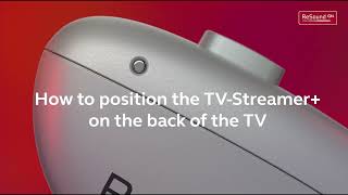 How to position the ReSound TVStreamer on the back of the TV [upl. by Haimarej]