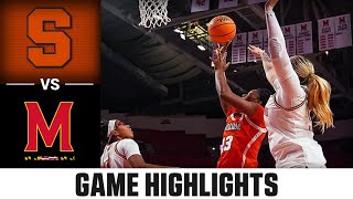 Syracuse vs Maryland Game Highlights  202324 ACC Womens Basketball [upl. by Elokkin]