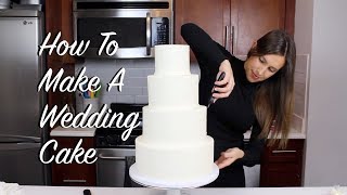 How To Make A Wedding Cake At Home  CHELSWEETS [upl. by Aes52]