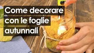 Come decorare la casa con le foglie secche come riutilizzare le foglie autunnali [upl. by Sikorski]