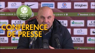 Conférence de presse FC Metz  AJ Auxerre  01   201819 [upl. by Daas]