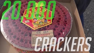 20000 FIRECRACKER ROLL with HEADBOMB  AWESOME FIRECRACKERS [upl. by Delwin]