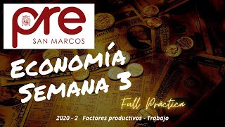 Pre San Marcos Economía Semana 3 💵 Factores Productivos  Trabajo [upl. by Ainessey]