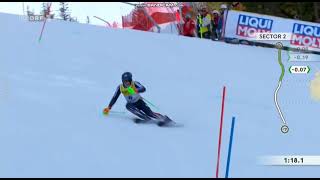 Henrik Kristoffersen Weltmeister Slalom Meribel 2023 [upl. by Annwahsal]