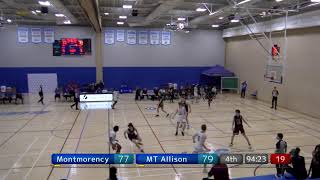 Joel Tyrrell Mens Basketball Classic 2023 Mount Allison Mounties vs Montmorency Nomades [upl. by Sirroned]