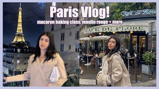 Paris Vlog 2021 ❤ Cafe De Flore Moulin Rouge  Macaron Baking Class  mollerina [upl. by Karrah]