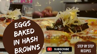 Eggs Baked in Hash Browns in 2K  ftCookwithvg  American style Breakfast [upl. by Atirrehs]