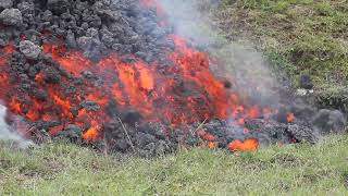 Amazing Lava Flowing through Farmland in Guatemala [upl. by Emaj283]