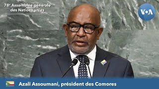 Azali Assoumani Comores devant la 78e Assemblée générale des Nations unies [upl. by Oiluig]