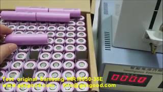 Test original Samsung SDI INR1865035E 18650 36V 10A power battery [upl. by Mandell]