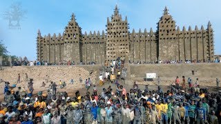 Festival at the Grand Mosque of Djenné  We Clothe the Mosque Every Year to Protect It [upl. by Eckmann]