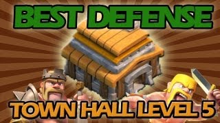 BEST Town Hall Level 5 Defense Strategy for Clash of Clans  Low Level Raiding Strategy [upl. by Julina]