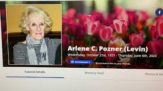 Arlene C Pozner funeral [upl. by Lanod]