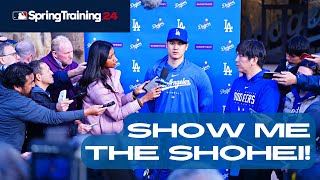 Dodgers Spring Training Highlights Feb 9 Shohei Ohtani Interview Yoshinobu Yamamoto Bullpen [upl. by Ludba598]