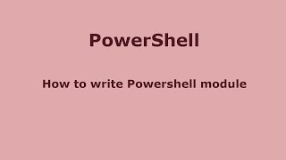 How to write a module in powershell Vlog4 powershellscripting powershell Scripting [upl. by Mae]