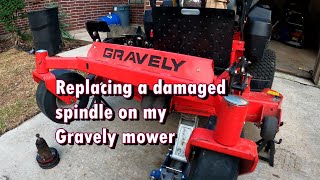 Replacing a danaged spindle on my Gravely Mower [upl. by Xeno]