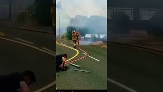 SHOCKING emergency fire hydrant opening [upl. by Zerline]