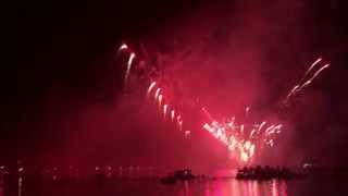 Coole Show am Maschsee in Hannover zum Tag der Deutschen Einheit  25 Jahre  Das Feuerwerk [upl. by Yraeht]