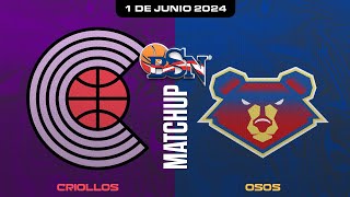 Criollos de Caguas vs Osos de Manati  BSN2024 [upl. by Noirda325]