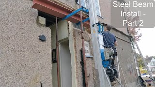 Steel beam install part 2 [upl. by Ahsatal]