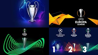 UEFA Champions League Europa League and Europa Conference League Draw [upl. by Ojillib]