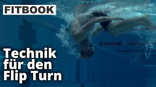 Flip Turn beim Kraulen lernen mit Toni Embacher I FITBOOK [upl. by Adrea]