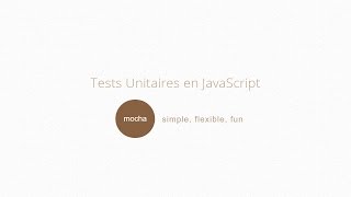 Tests Unitaires en JavaScript 211  Premiers tests [upl. by Wadsworth]